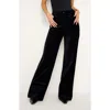 Good American Velvet Good Skate Wide Leg Jeans In K001 In Black001