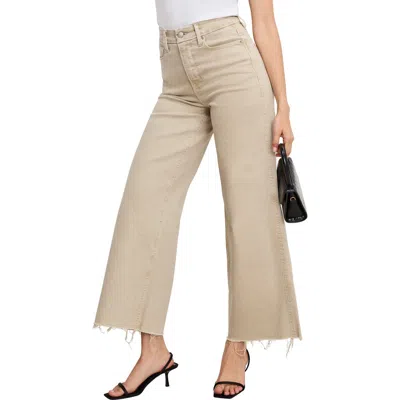 GOOD AMERICAN GOOD AMERICAN GOOD SKATE RAW HEM ANKLE WIDE LEG JEANS