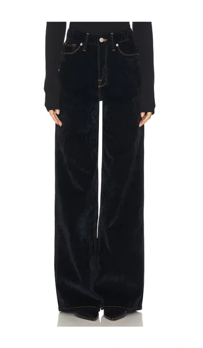 Good American Good Skate Velvet Denim Jeans In Indigo939