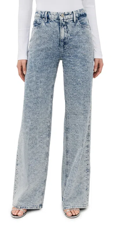 Good American Good Skate Wide Crystal Jeans Indigo1070 In Blue