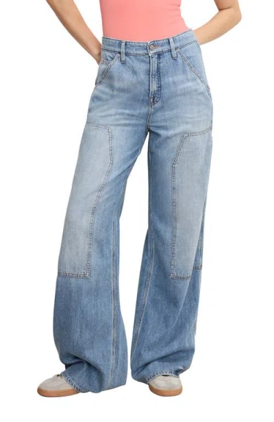Good American Good Stand High Waist Straight Leg Carpenter Jeans In Indigo879
