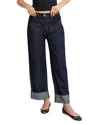 Good American Good Standard Baggy Cuffed Jeans In Indigo1006 In Blue