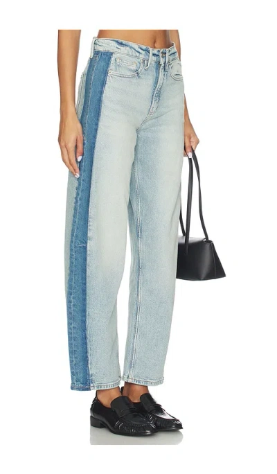 Good American Good Standard Barrel Jeans In Blue