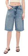 Good American Good Standard Ease Bermuda Shorts Indigo808 In Indigo808