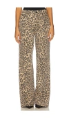 Good American Good Standard Leopard Print Wide Leg Jeans In Animal Print