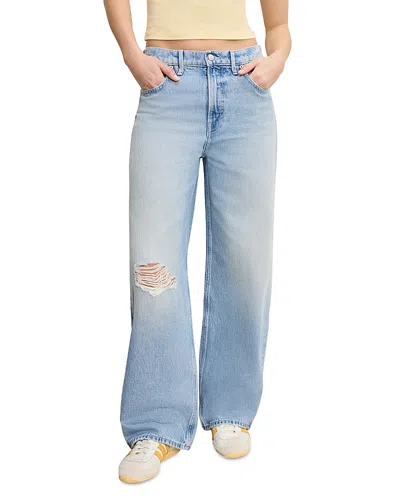 Good American Good Standard High Rise Baggy Jeans In Indigo886 In Blue