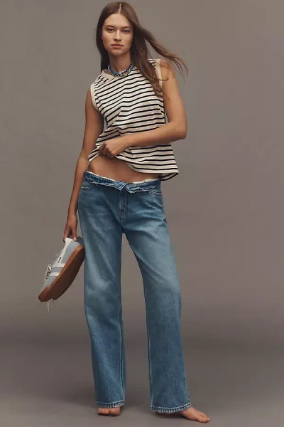 Good American Good Standard High-rise Straight-leg Jeans In Blue