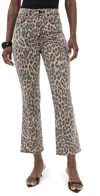 Good American Good Standard Kick Flare Leopard Jeans Lucky Leopard001 In Gray