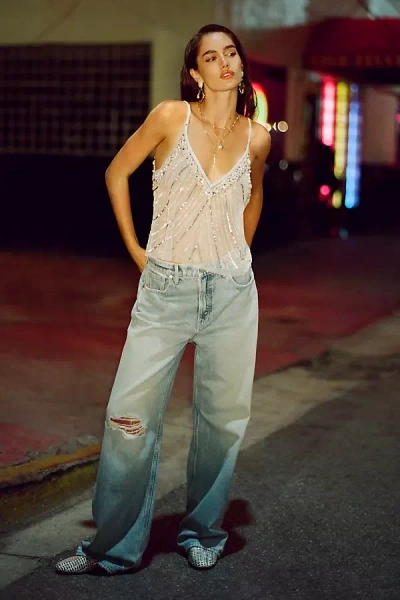 Good American Good Standard Low-rise Baggy Jeans In Blue