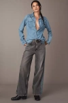 Good American Good Standard Low-rise Baggy Jeans In Gray