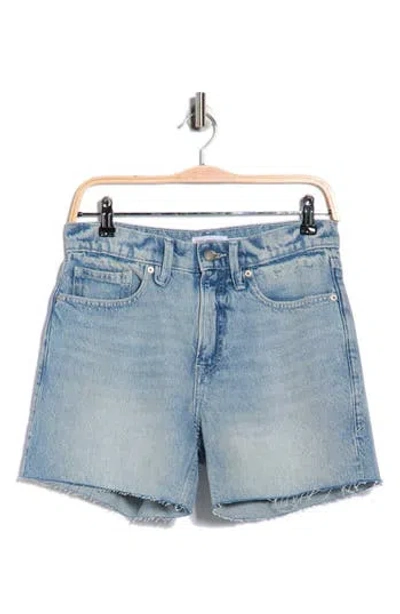 Good American Good Stndard Long Denim Shorts In Blue
