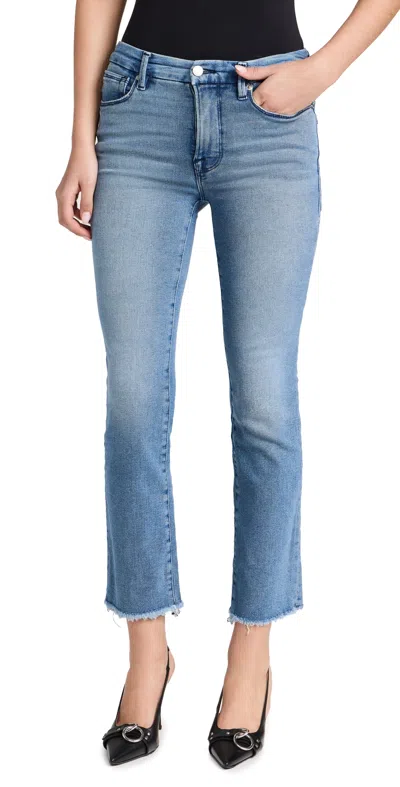 Good American Good Straight Split Pockets Jeans Blue449 4