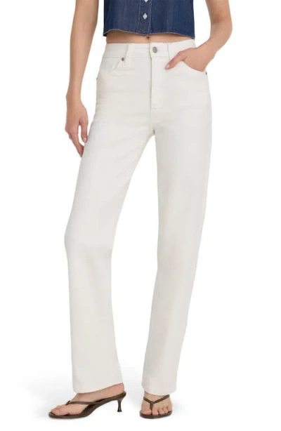 Good American Good True High Waist Straight Leg Jeans In White