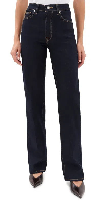 Good American Good True Straight Jeans Rinse