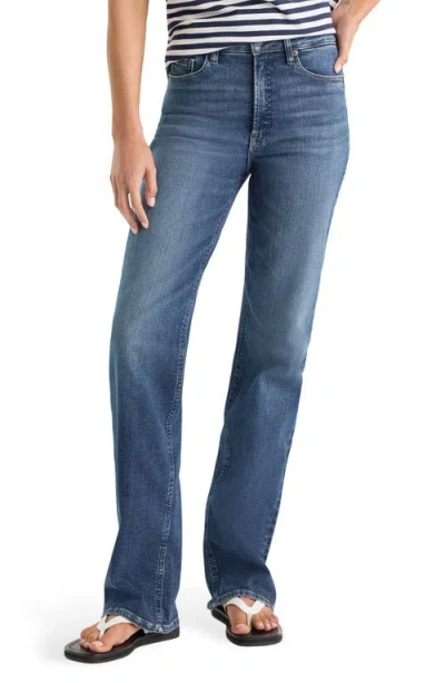 Good American Good True Straight Leg Jeans In Transparent