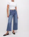 Good American Good Waist Cropped Palazzo Jeans In Indigo