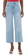 Good American Good Waist Cropped Palazzo Light Compression Jeans Indigo862 In Indigo862