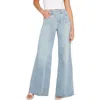 Good American Good Waist Distressed Palazzo Jeans In Indigo417