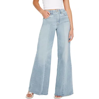 Good American Good Waist Distressed Palazzo Jeans In Indigo417