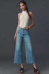 Good American Good Waist High-rise Palazzo Crop Jeans In Blue