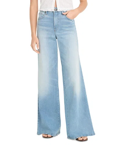 Good American Good Waist High Rise Palazzo Jeans In Indigo417 In Blue
