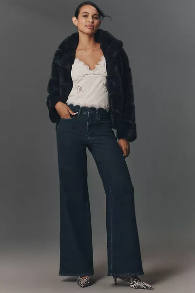 Good American Good Waist High-rise Wide-leg Jeans In Blue