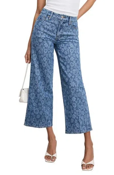 Good American Good Waist Cropped Palazo In Blue