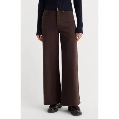 Good American Good Waist High Waist Wide Leg Palazzo Jeans In Brown