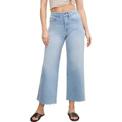 GOOD AMERICAN GOOD AMERICAN GOOD WAIST LIGHT COMPRESSION CROP PALAZZO JEANS