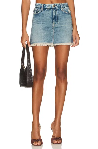 Good American Good Waist Mini Skirt In Indigo In Blue