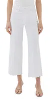 Good American Womens White001 Good Waist Palazzo Wide-leg High-rise Stretch-denim Jeans In White001