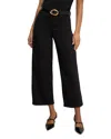 Good American Good Waist Crop Palazzo Jeans In Black