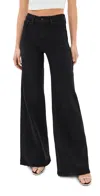 Good American Soft Tech Good Waist Palazzo Jeans Black391 In Black344
