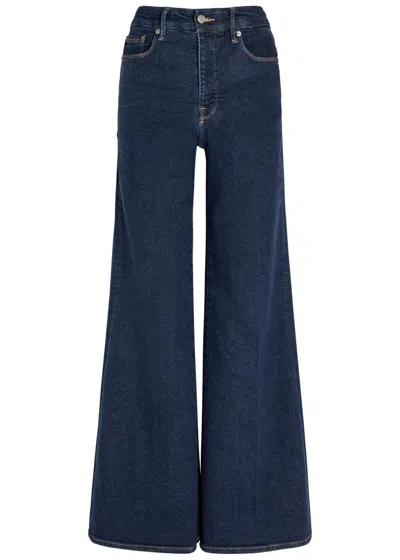 Good American Good Waist Palazzo Wide-leg Jeans In Blue