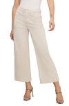 Good American Good Waist Raw Hem High Waist Crop Palazzo Jeans In Bone001