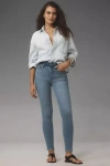 Good American Good Waist Two-tone Skinny Jeans In Blue