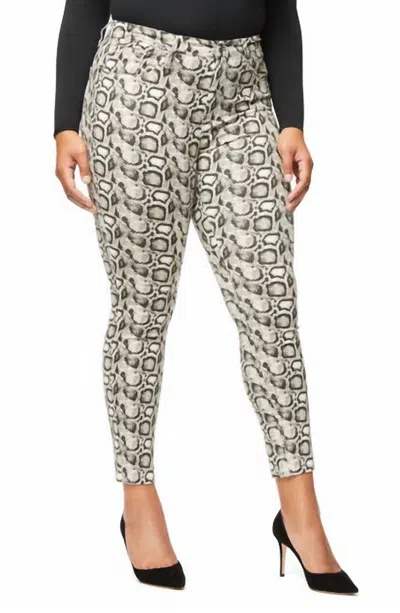 Good American Good Waist Snake Print High Rise Skinny Jeans - Plus Size In Multicolor