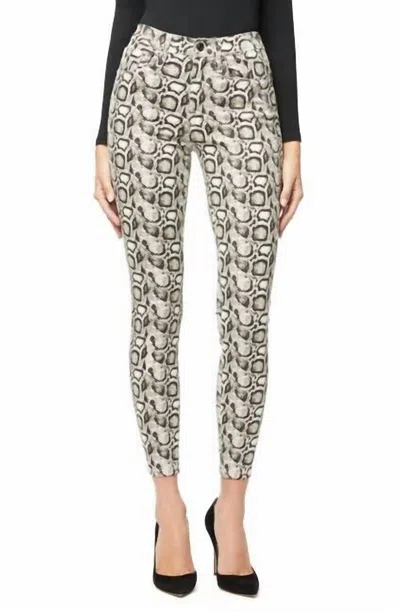 Good American Good Waist Snake Print High Rise Skinny Jeans In Multicolor