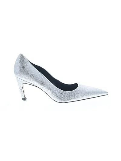 Pre-owned Good American Heels In Silver