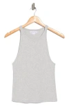 Good American Heritage Stretch Cotton Ribbed Tank In Gray