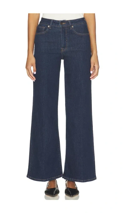 Good American High Palazzo Ankle Jeans In Indigo