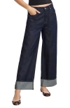 Good American Good Standard Baggy Cuffed Jeans In Indigo1006 In Blue