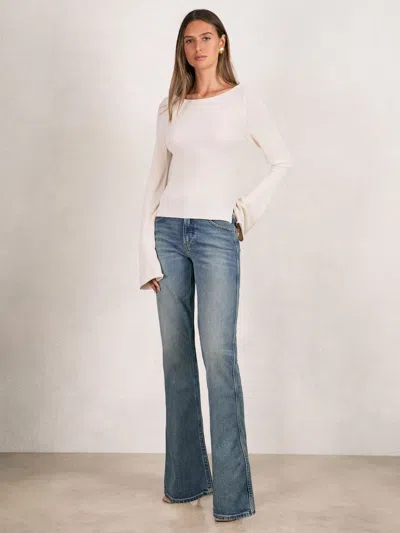 Good American Good Indigo Blue Jeans In Animal Print