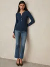 Good American Indigo  Cropped Bootcut Jeans