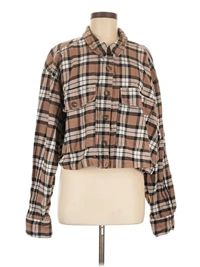 Pre-owned Good American Jacket In Brown