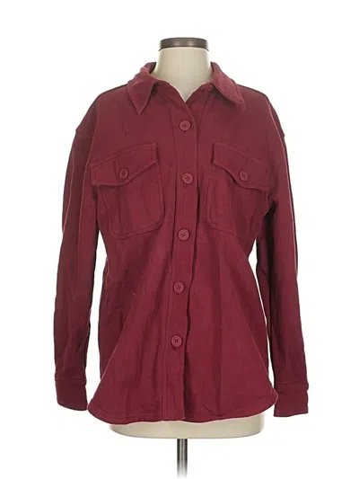 Pre-owned Good American Jacket In Burgundy