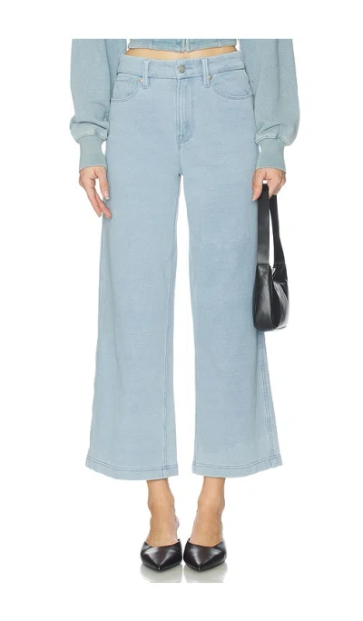 Good American Jeanius Cropped Good Skate In Blue