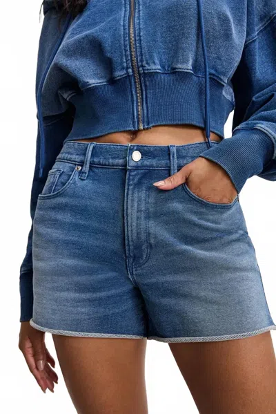 Good American Jeanius Good 90s Short In Indigo In Blue
