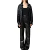 Good American Juniors Womens Pocket Polyester Leather Jacket