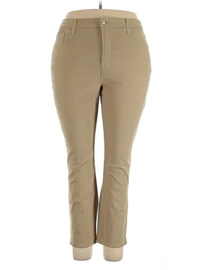 Pre-owned Good American Khaki Pant In Brown